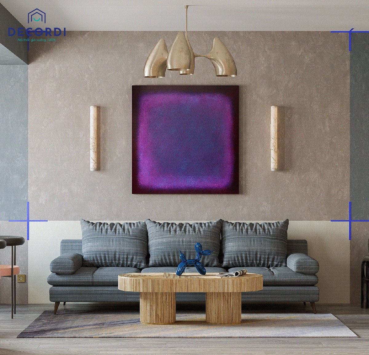 Tổng hợp mẫu thiết kế nội thất chung cư 68m2 đẹp nhất 2021 1 thiet ke noi that phong khach 1