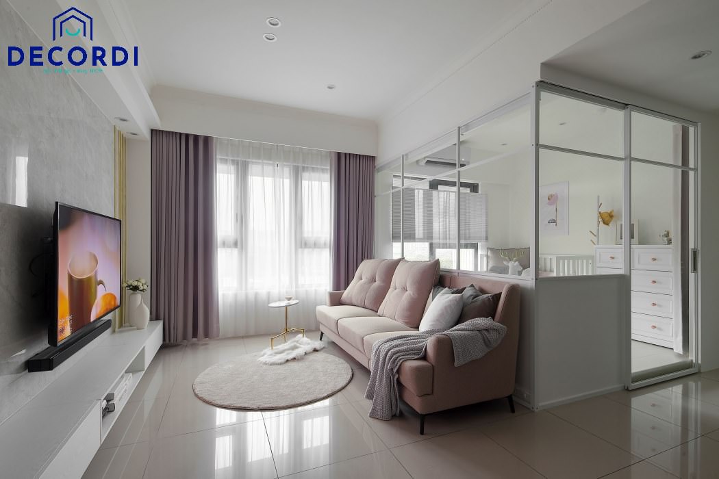 Thiết kế nội thất phòng khách nhà ống 4m tiện nghi và hiện đại