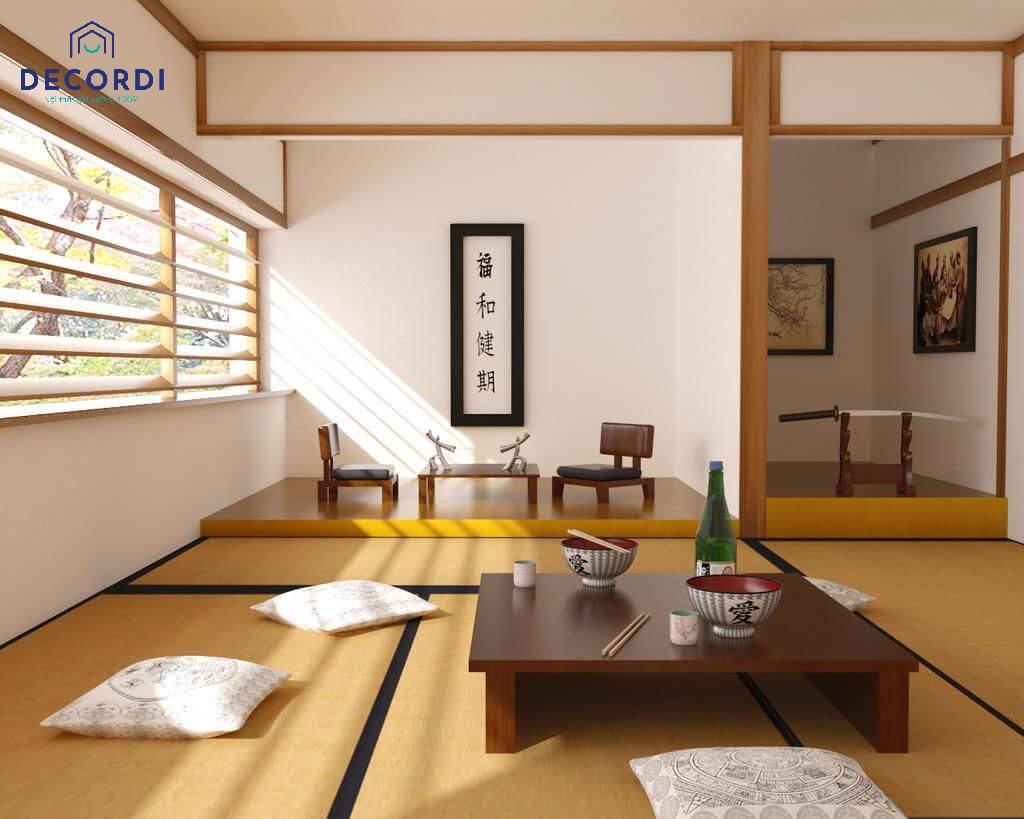 Bộ bàn trà truyền thống theo lối thiết kế Nhật Bản