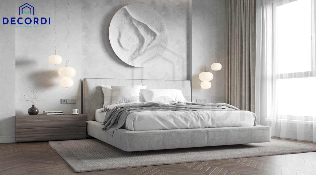 Thiết kế phòng ngủ ấn tượng với gam màu trắng tinh khôi