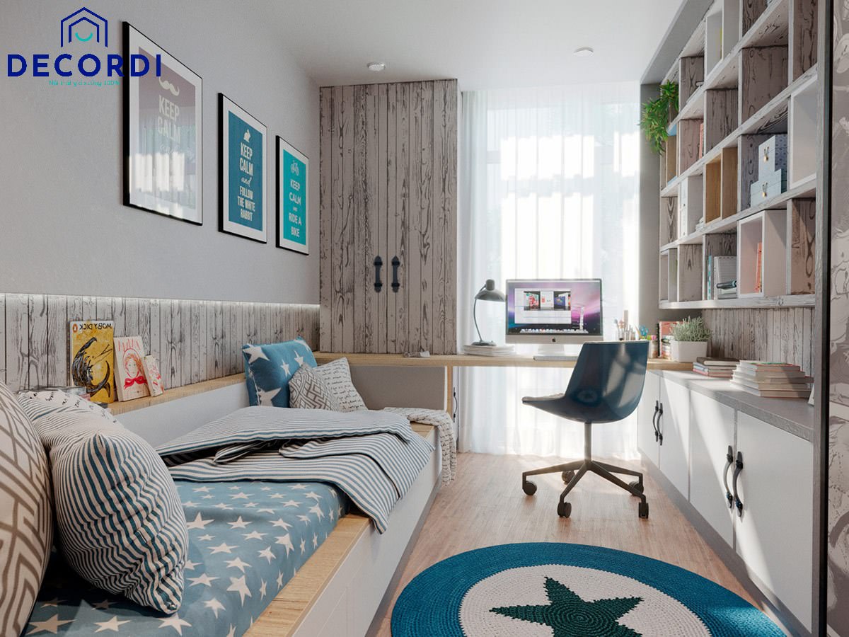 Báo giá 30+ Mẫu nội thất chung cư 60m2 đẹp hiện đại nhất năm 2021 11 ban lam viec dep