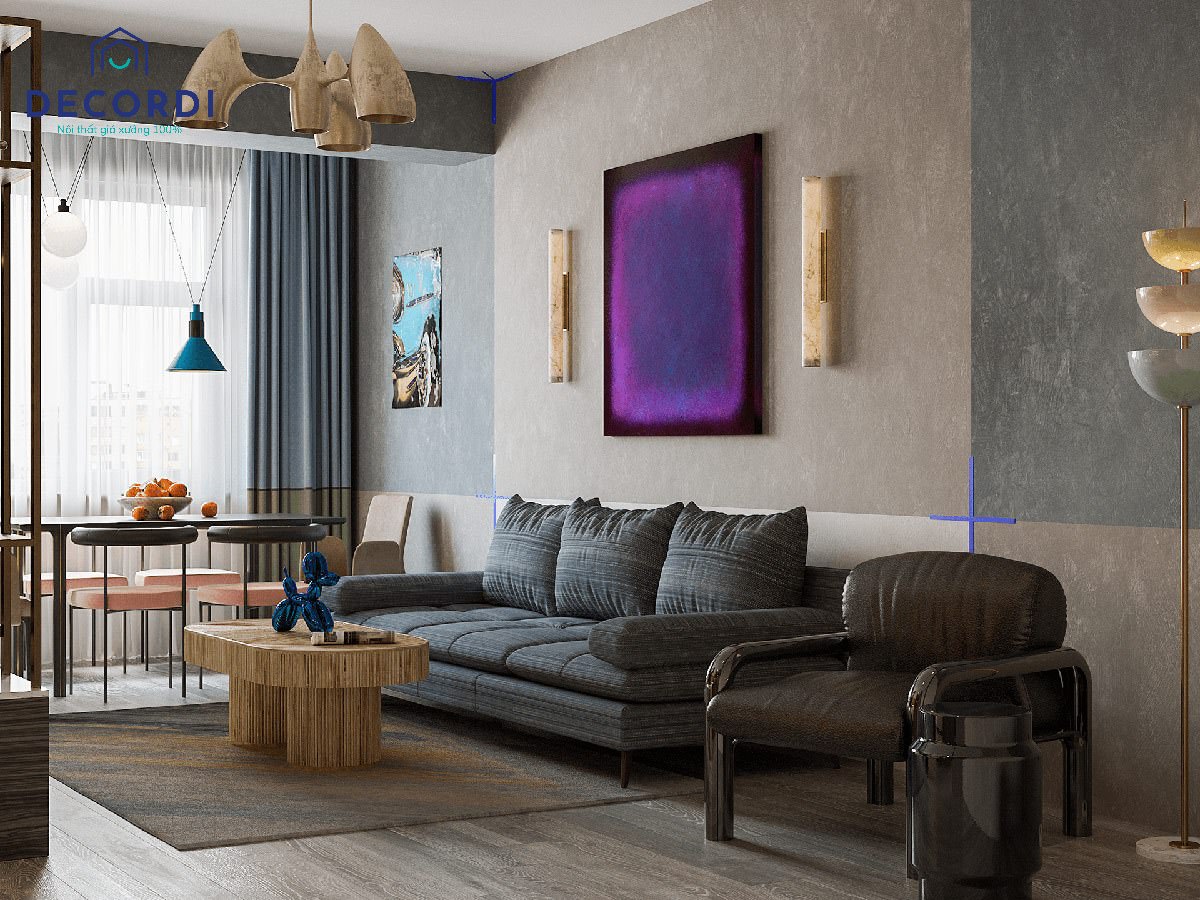 Tổng hợp mẫu thiết kế nội thất chung cư 68m2 đẹp nhất 2021 2 ghe sofa phong khach dep