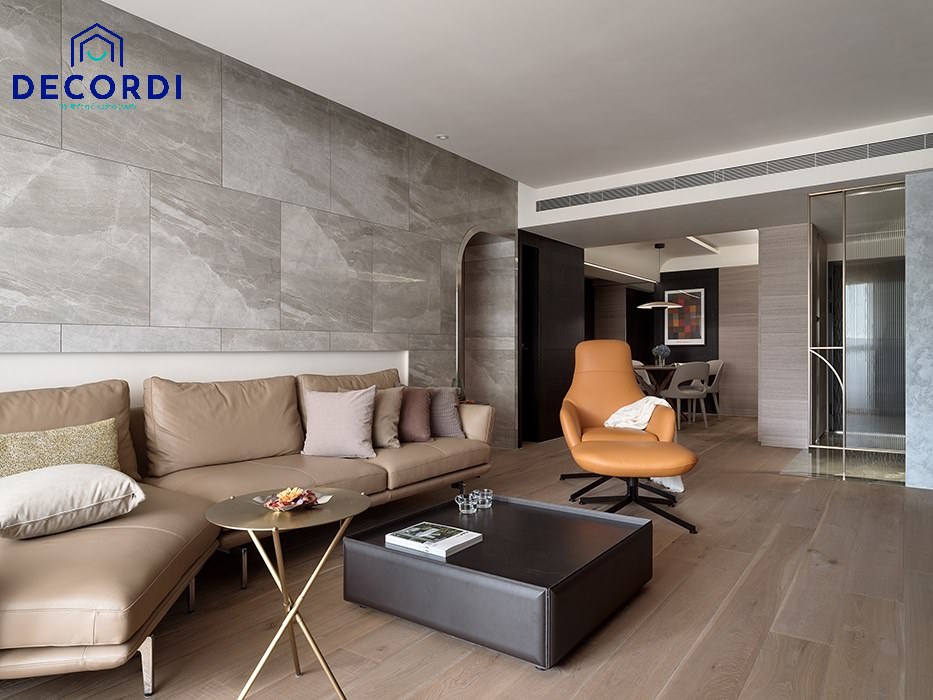 30+ Mẫu thiết kế nội thất chung cư 100m2 đẹp - hiện đại nhất 2021 3. Son tuong mau xi mang hien dai