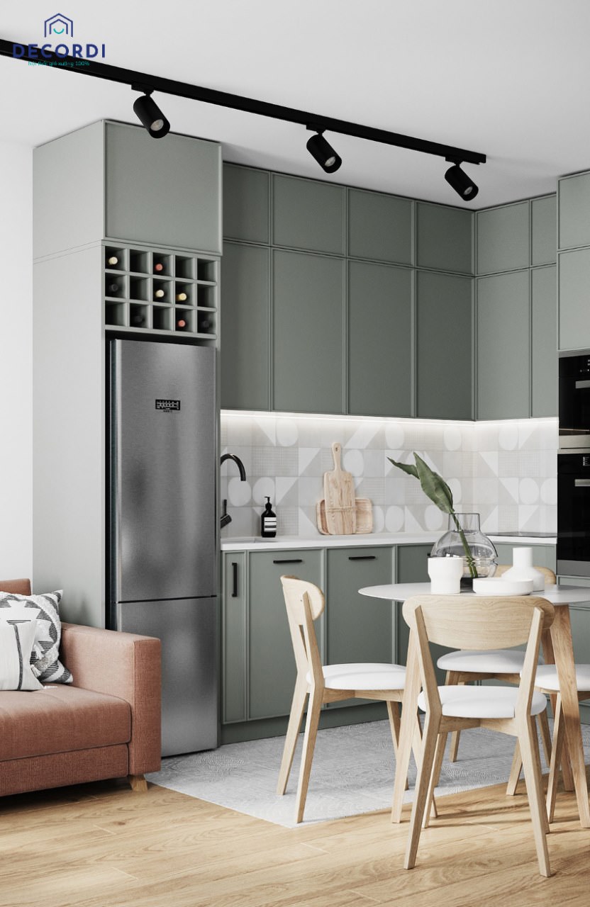 Top 5+ mẫu thiết kế nội thất chung cư 55m2 đẹp - hiện đại 3. Tu bep dung tran toi uu dien tich 2