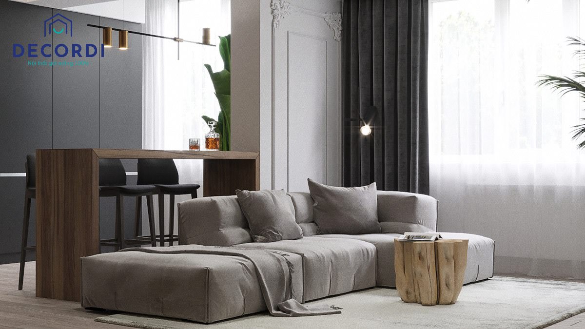 Những mẫu thiết kế nội thất căn hộ chung cư 70m2 đẹp sang trọng nhất 3thiet ke noi that phong khach