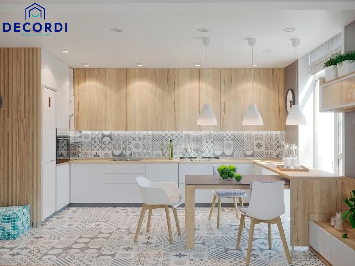 Báo giá 30+ Mẫu nội thất chung cư 60m2 đẹp hiện đại nhất năm 2021 5 phong bep go cong nghiep