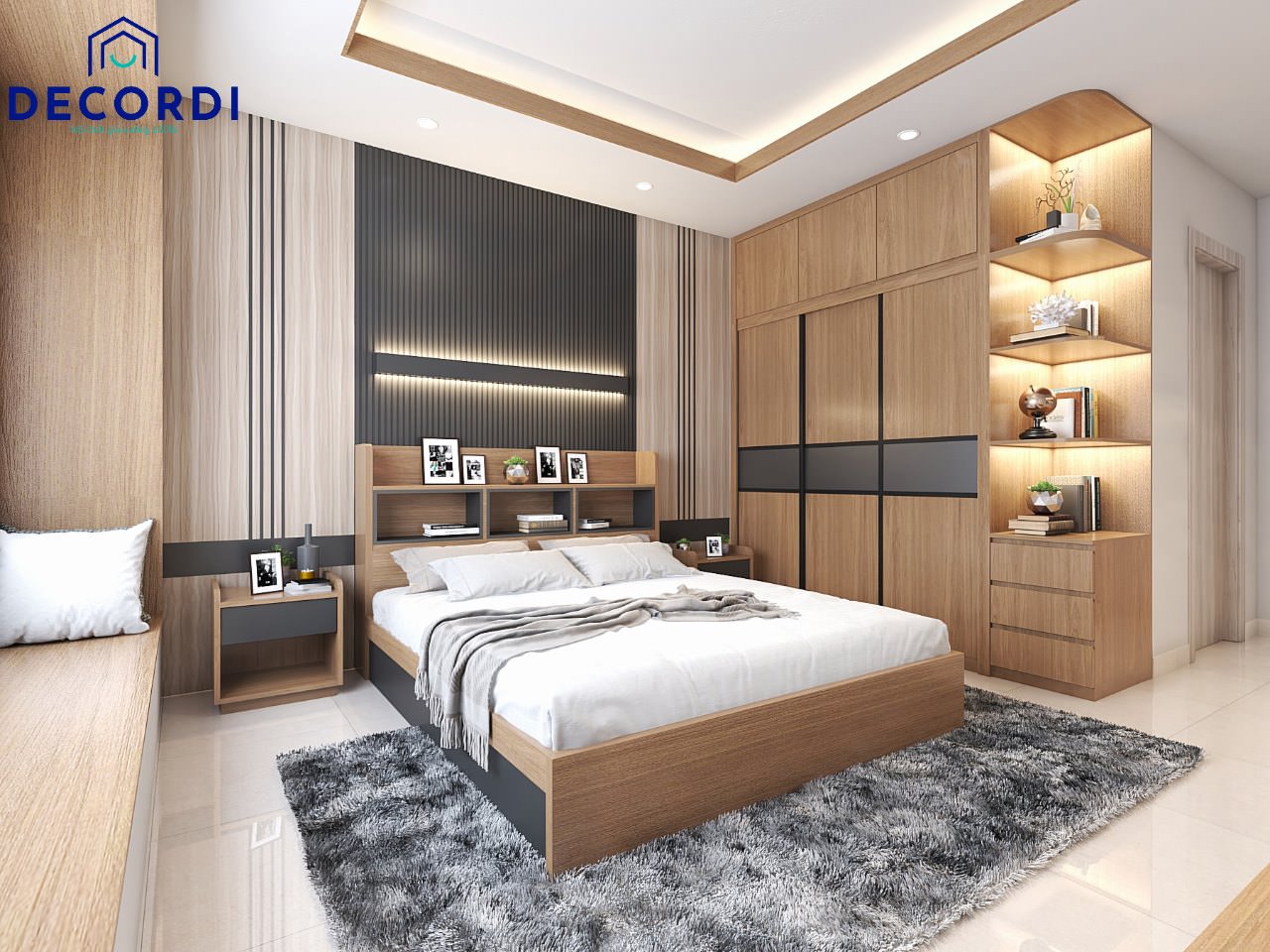 Phòng ngủ màu nâu có thể được thiết kế với đa dạng phong cách 