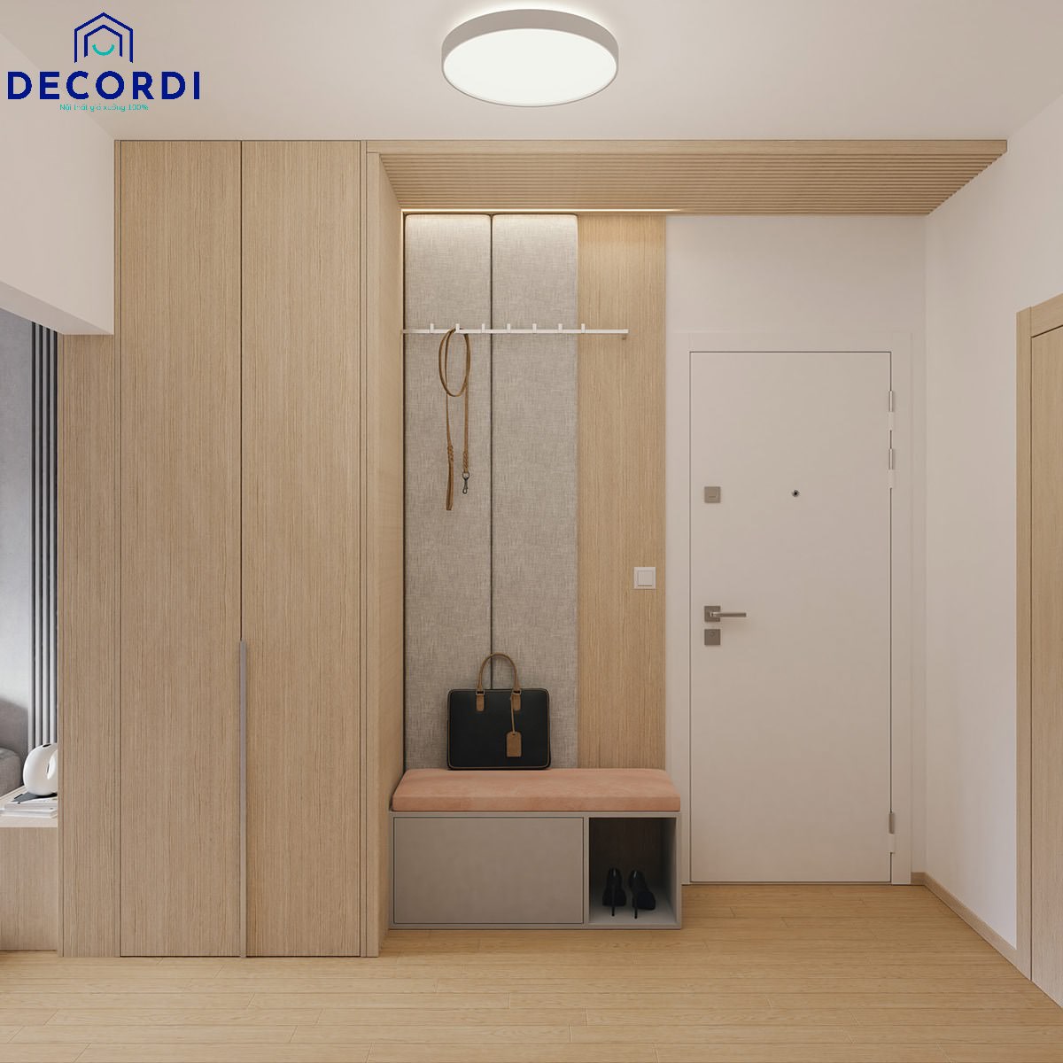 20+ mẫu thiết kế nội thất chung cư 70m2 tối ưu chi phí, không gian 5. Buc ngoi mang giay hien dai