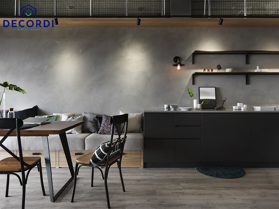 20+ mẫu thiết kế nội thất căn hộ 2 phòng ngủ đẹp, hiện đại nhất | Dự toán thi công 6. Tu bep mau den hien dai 2