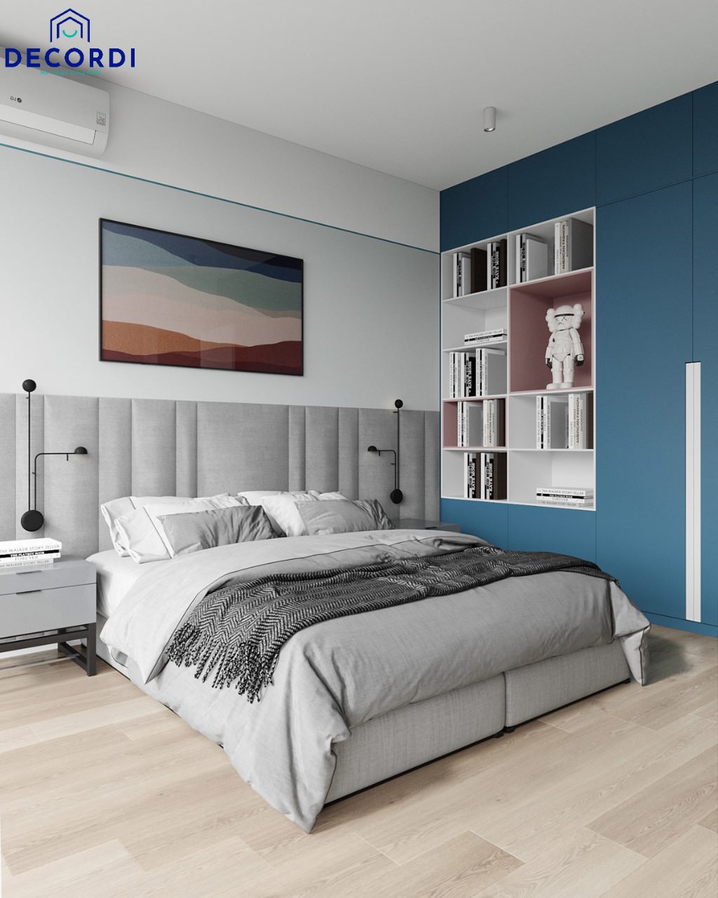 20+ mẫu thiết kế nội thất chung cư 70m2 tối ưu chi phí, không gian 7. Noi that phong ngu master tre trung