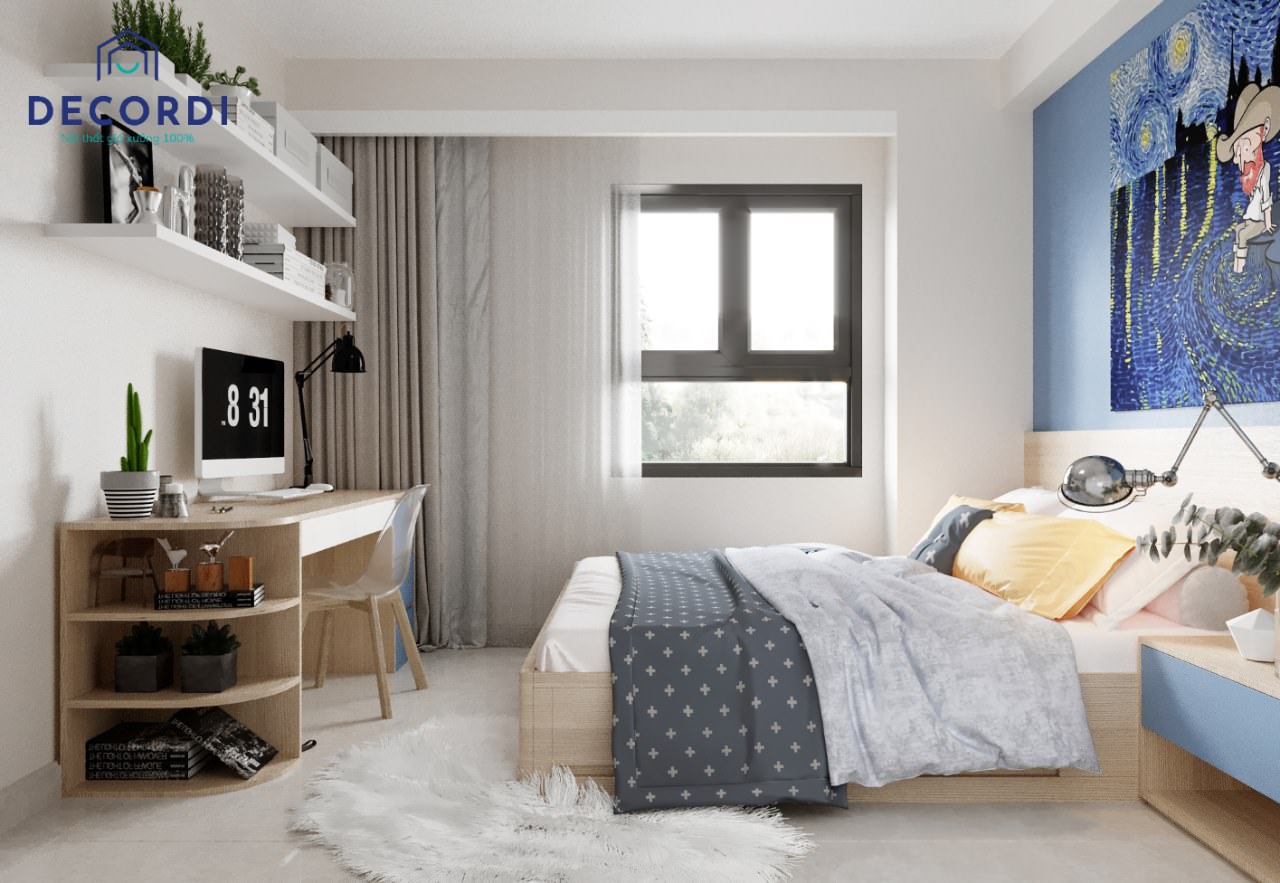 Những mẫu thiết kế nội thất căn hộ chung cư 70m2 đẹp sang trọng nhất 7khong gian phong ngu tien nghi