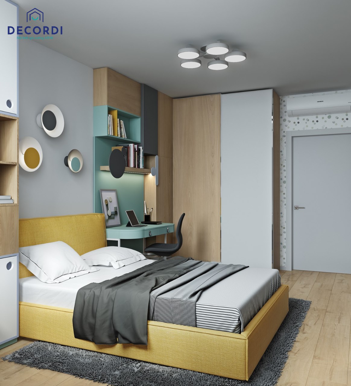 Những mẫu thiết kế nội thất căn hộ chung cư 70m2 đẹp sang trọng nhất 7thi cong noi that phong ngu