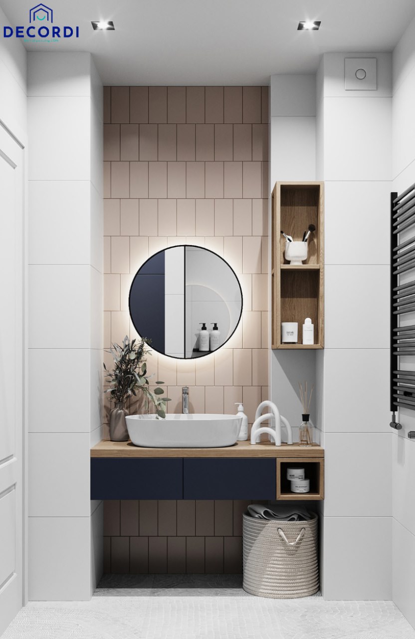 Top 7+ mẫu thiết kế nội thất chung cư 45m2 hiện đại - tiện nghi 8. Thiet ke nha ve sinh mau xanh hien dai 1