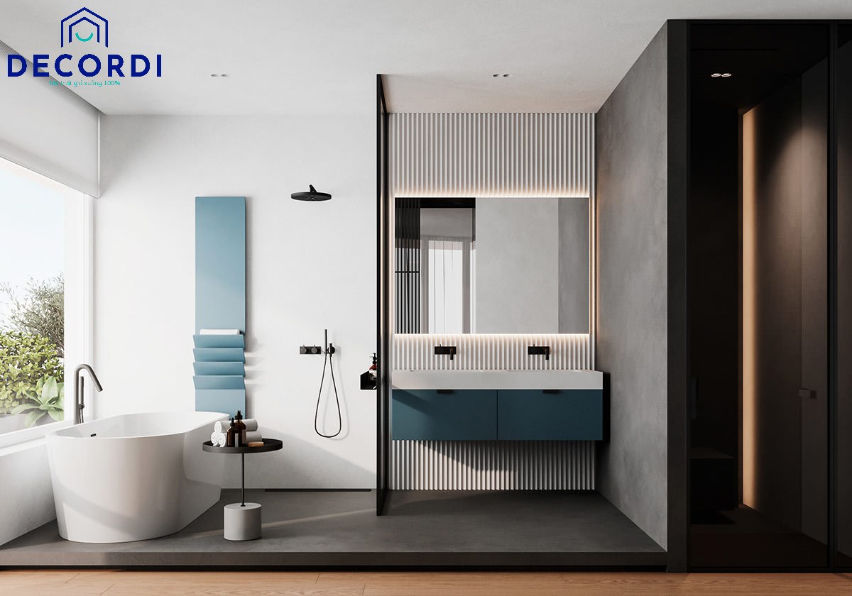 Top 7+ mẫu thiết kế nội thất chung cư 45m2 hiện đại - tiện nghi 9. Nha ve sinh dep 1