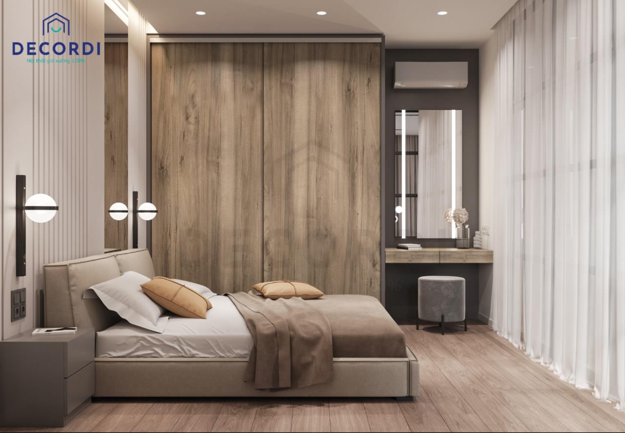 tủ quần áo gỗ tự nhiên đẹp cho phòng ngủ master