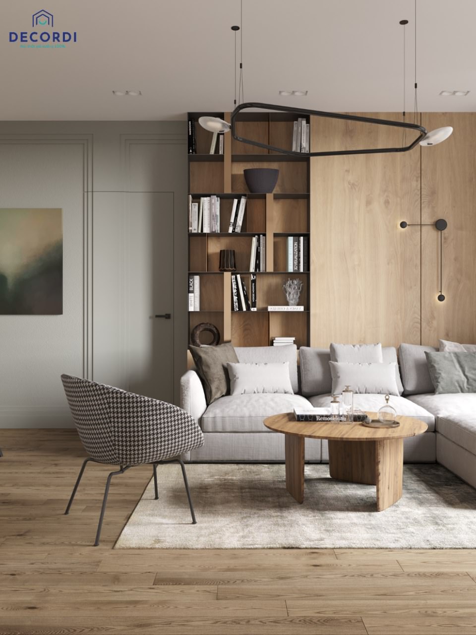 Thiết kế nội thất chung cư 65m2 đẹp hiện đại nhất 2021 sofa phong khach chung cu