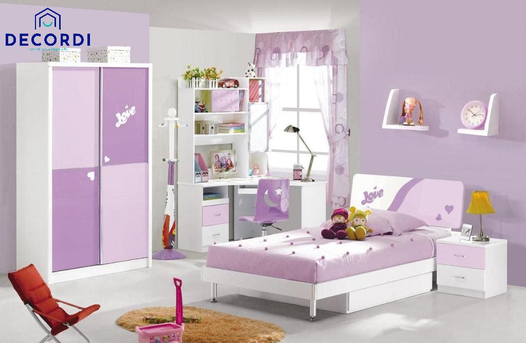 Phòng ngủ màu tím đằm thắm