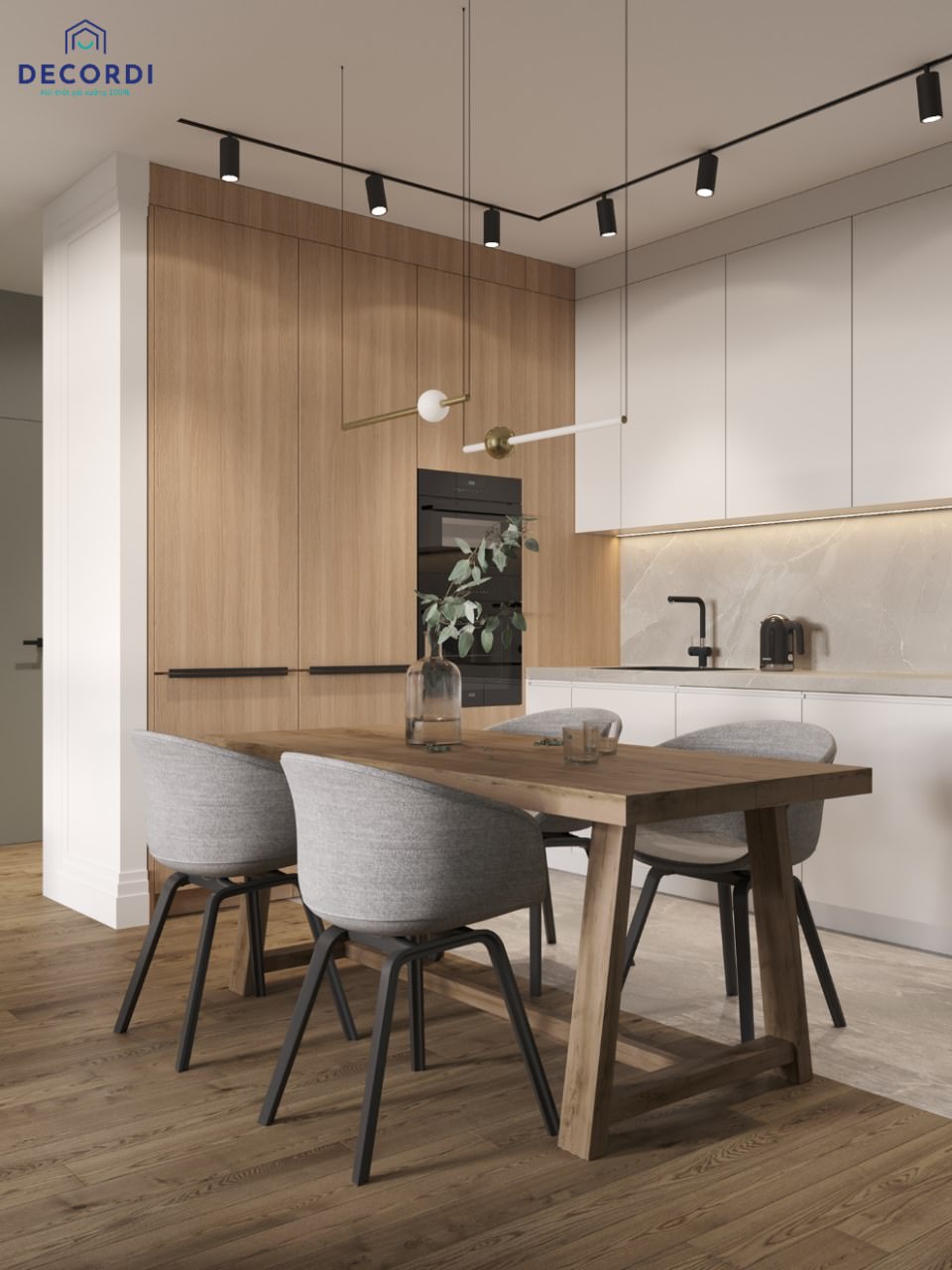 Thiết kế nội thất chung cư 65m2 đẹp hiện đại nhất 2021 thiet ke ban an chung cu