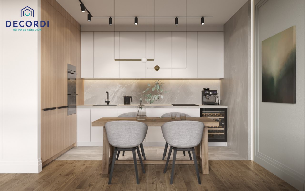Thiết kế nội thất chung cư 65m2 đẹp hiện đại nhất 2021 thiet ke noi that phong bep an
