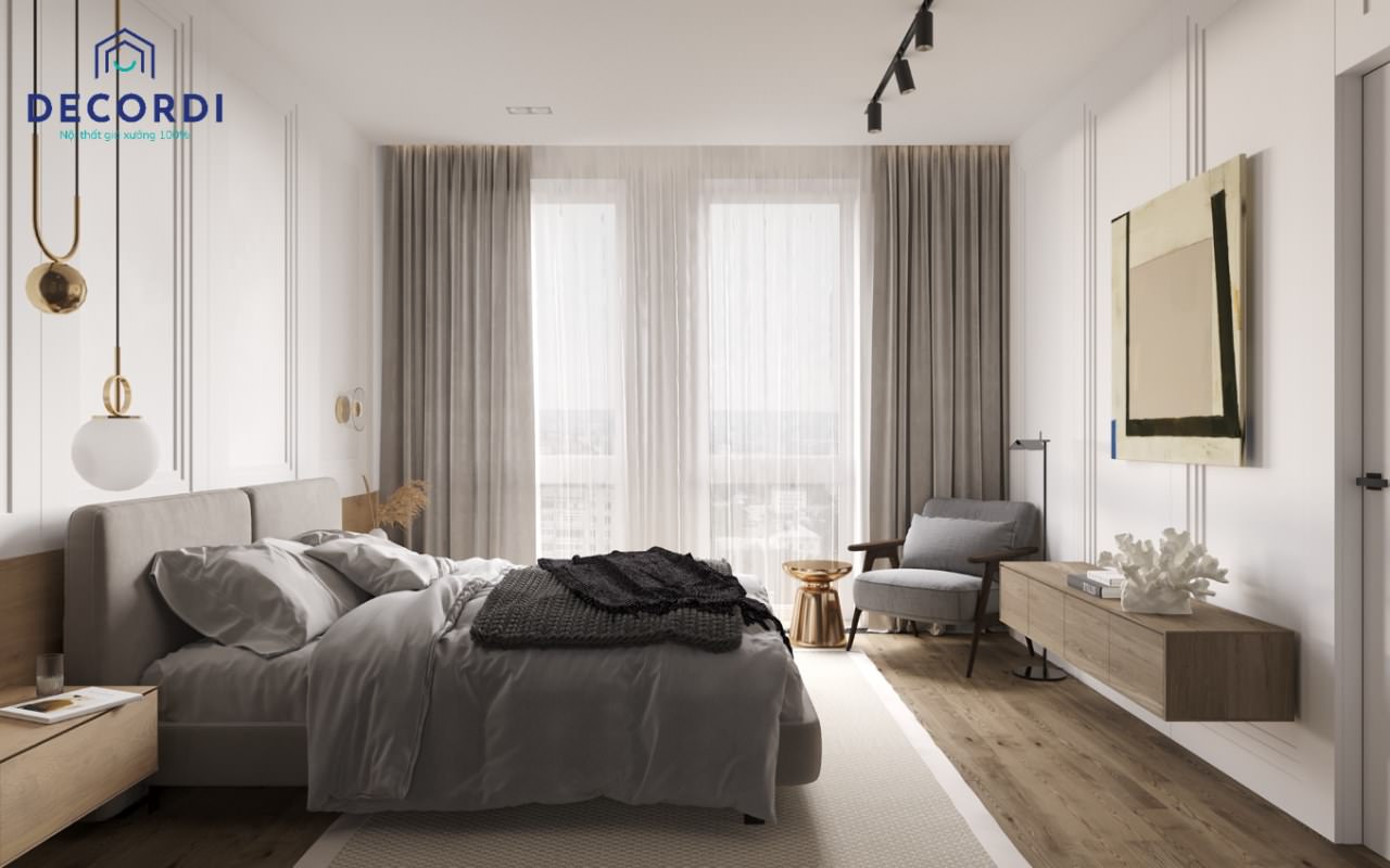 Thiết kế nội thất chung cư 65m2 đẹp hiện đại nhất 2021 thiet ke noi that phong ngu dep tien nghi