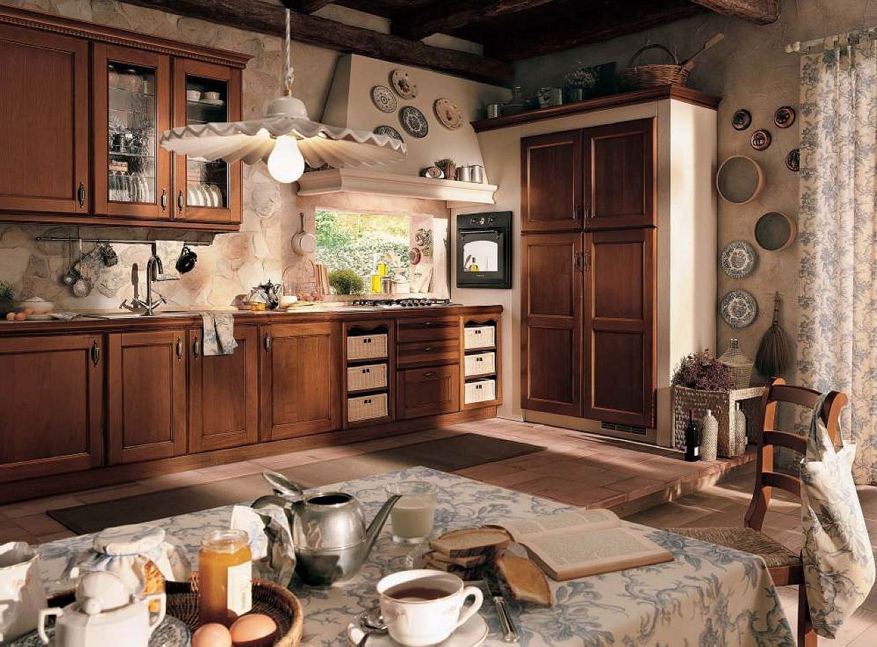Thiết kế phòng bếp Vintage cổ điển với chất liệu gỗ công nghiệp
