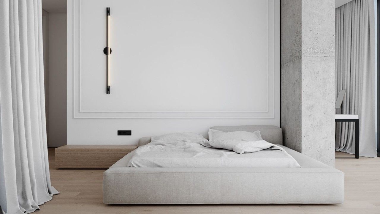 Sơn phòng ngủ màu trắng tinh tế chính là lựa chọn hoàn hảo cho giải pháp nới rộng không gian