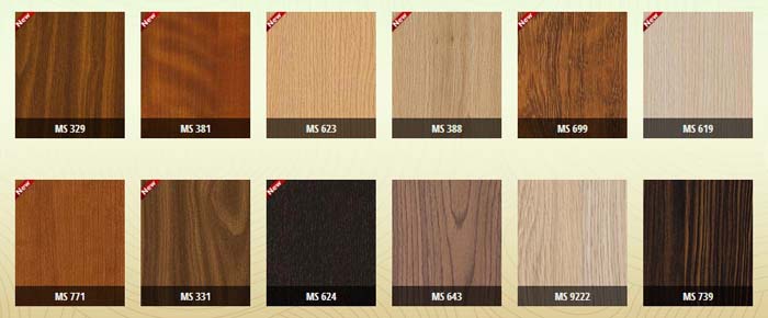 Các màu sắc của lớp phủ trên ván gỗ MDF