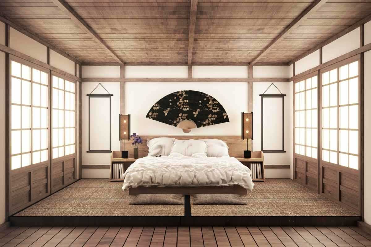Phòng ngủ đẹp tông màu gỗ trầm ấm thích hợp cho ông bà