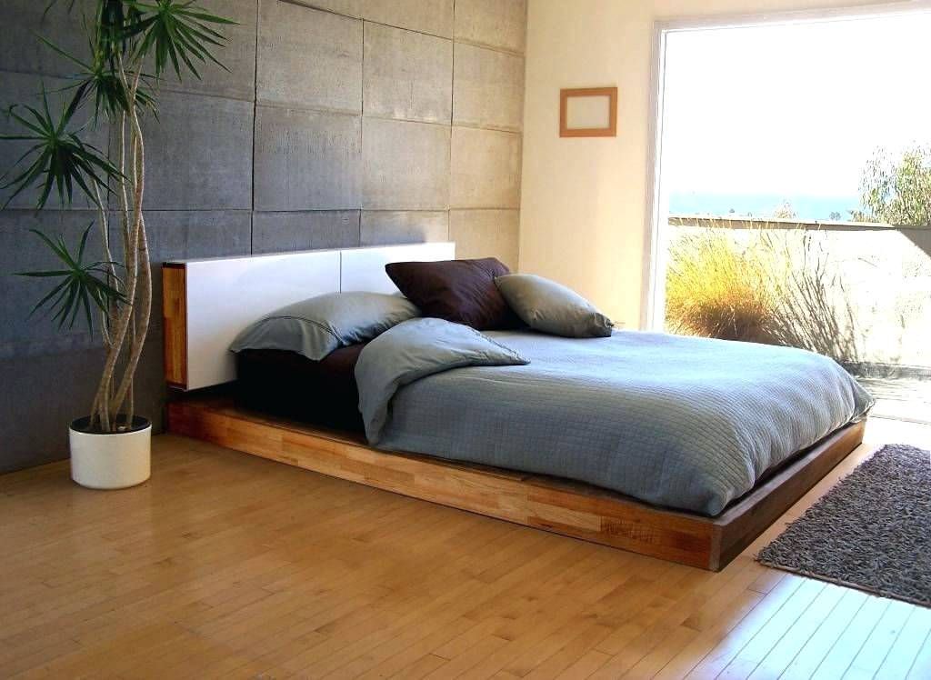 Sử dụng giường không chân cho không gian thoáng rộng