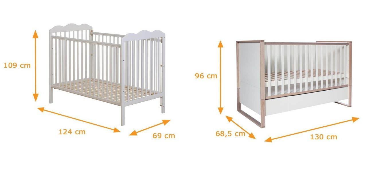 Hai kích thước giường cũi bạn có thể tham khảo để chọn cho bé nhà mình