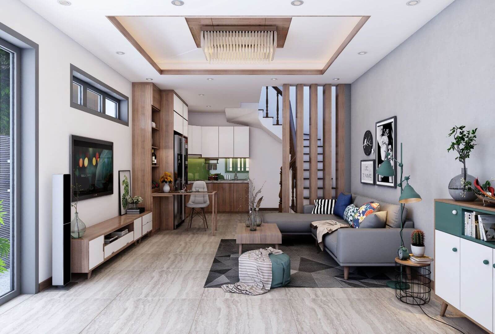 Ý tưởng thiết kế phòng khách đơn giản mà hiện đại 2021 ⋆ Nội thất Dung Thủy