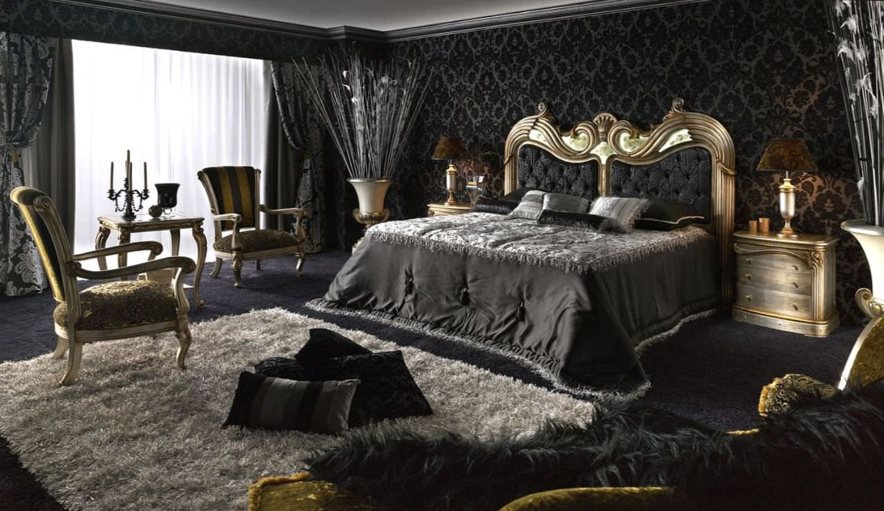 Thiết kế phòng ngủ màu đen mang đến sự xa hoa, cao cấp từ những đường nét thiết kế