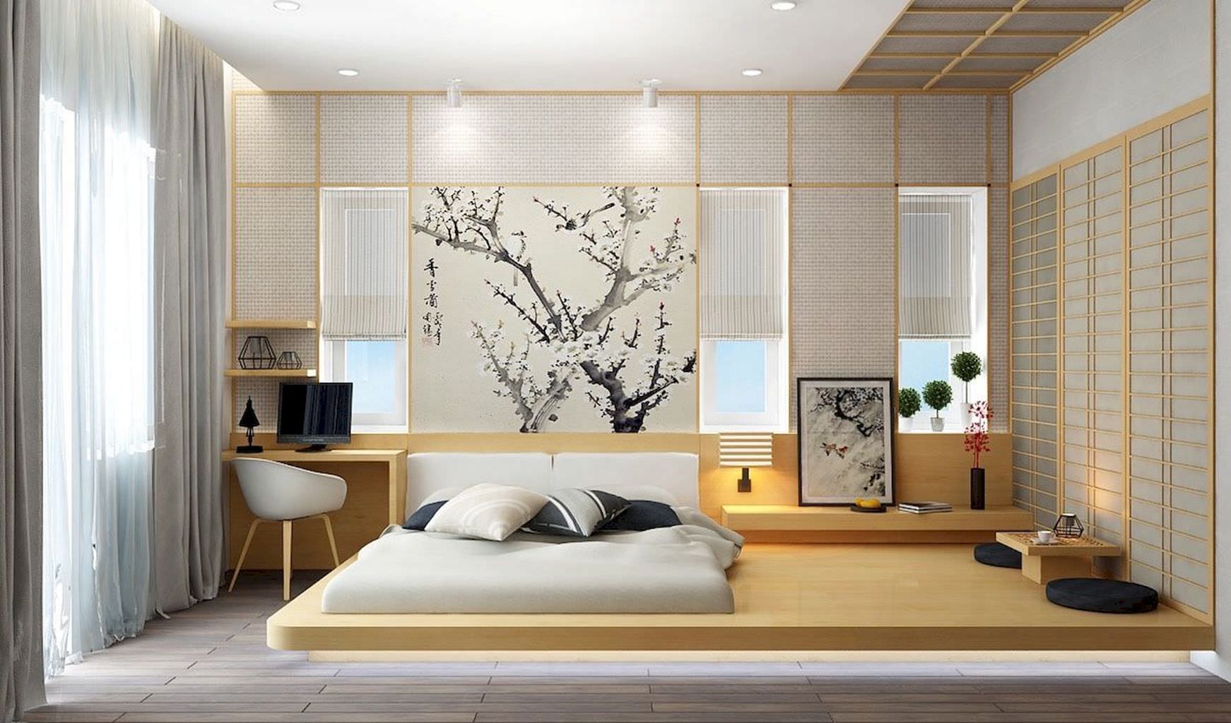 Thiết kế phòng ngủ không giường phong cách Nhật Bản
