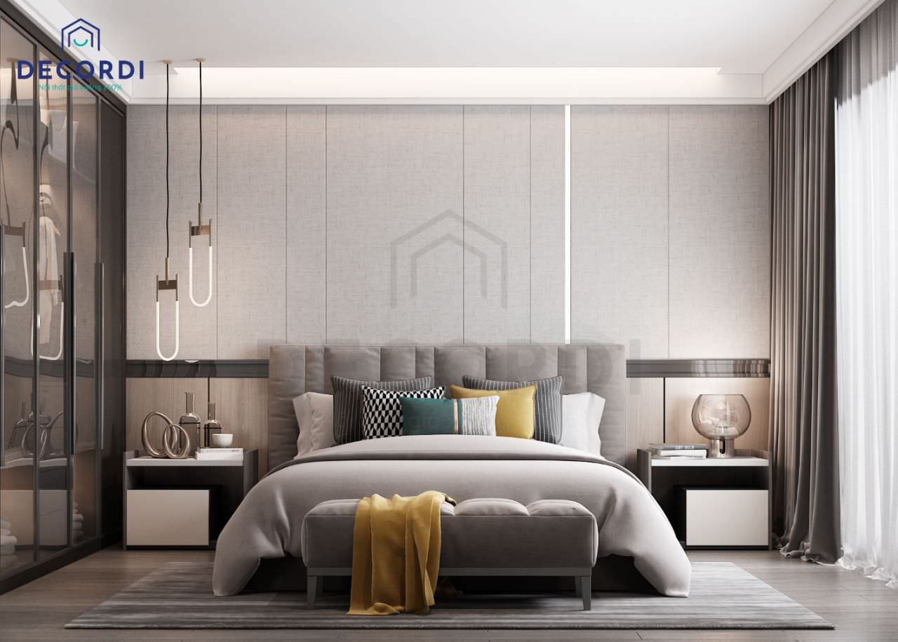 Trang trí phòng ngủ master 30m2 đơn giản nhưng toát lên vẻ đẹp sang trọng, thời thượng từ các chất liệu cao cấp