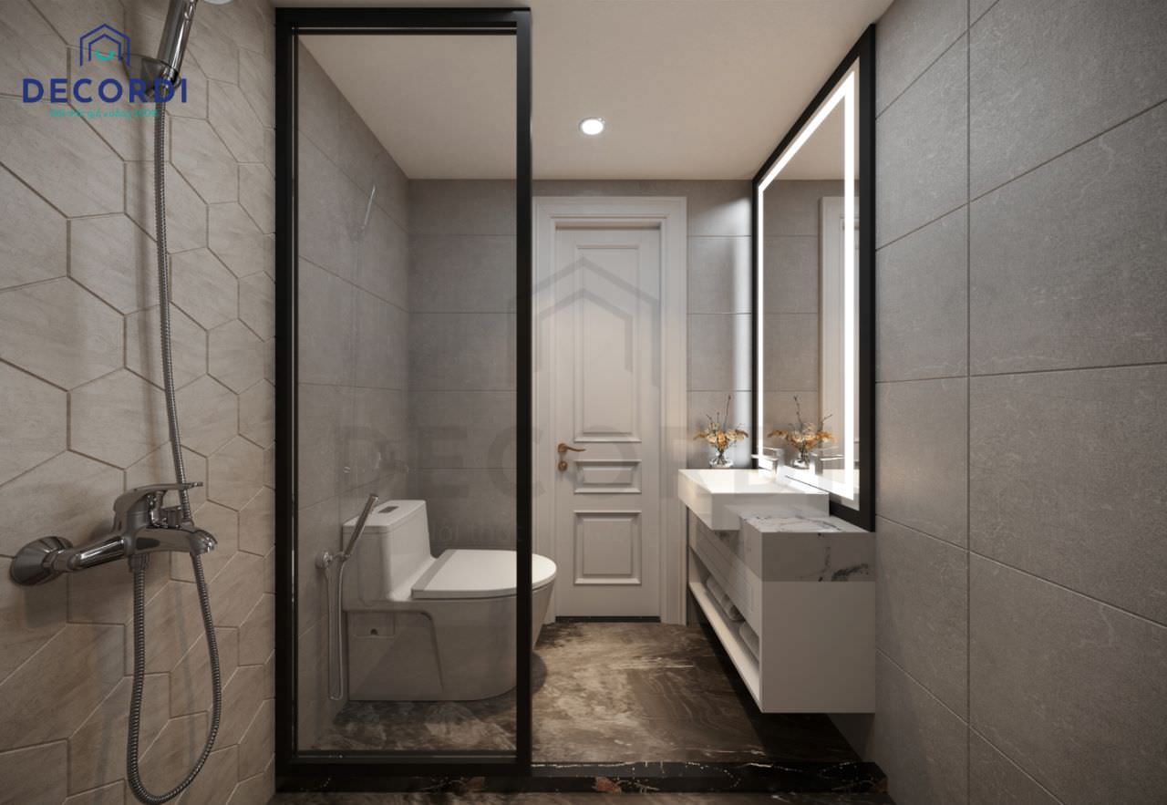 Thiết kế nhà vệ sinh trong phòng ngủ với diện tích nhỏ gọn nhưng vô cùng tiện nghi