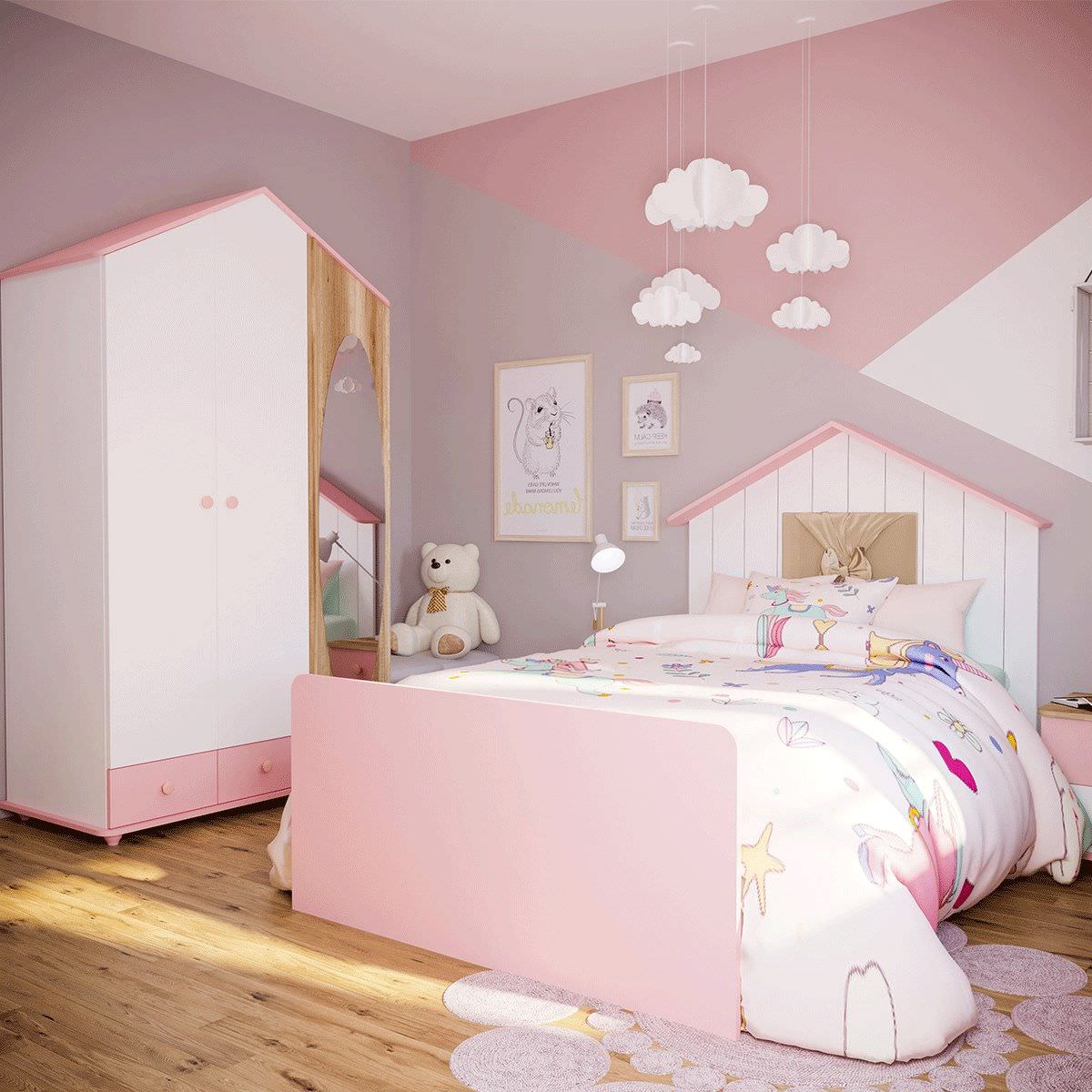 Thiết kế phòng ngủ bé gái siêu đáng yêu