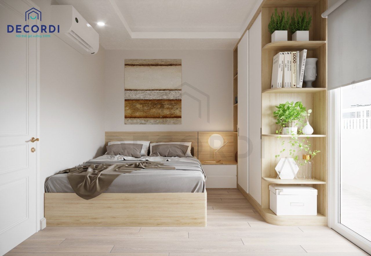 Thiết kế phòng ngủ master hiện đại với bộ nội thất gỗ 