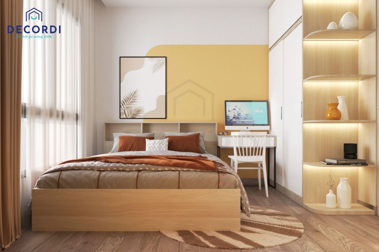 Màu sơn phòng ngủ màu vàng đẹp theo phong thủy được yêu thích nhất
