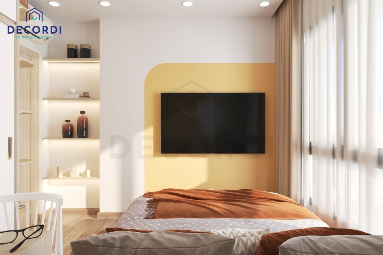 Màu sơn phòng ngủ màu vàng đẹp theo phong thủy được yêu thích nhất