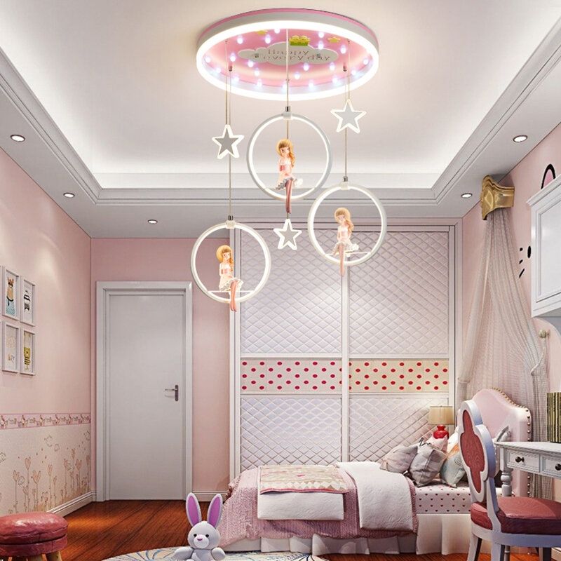 Đèn ốp trần phòng ngủ hình công chúa dành cho bé gái