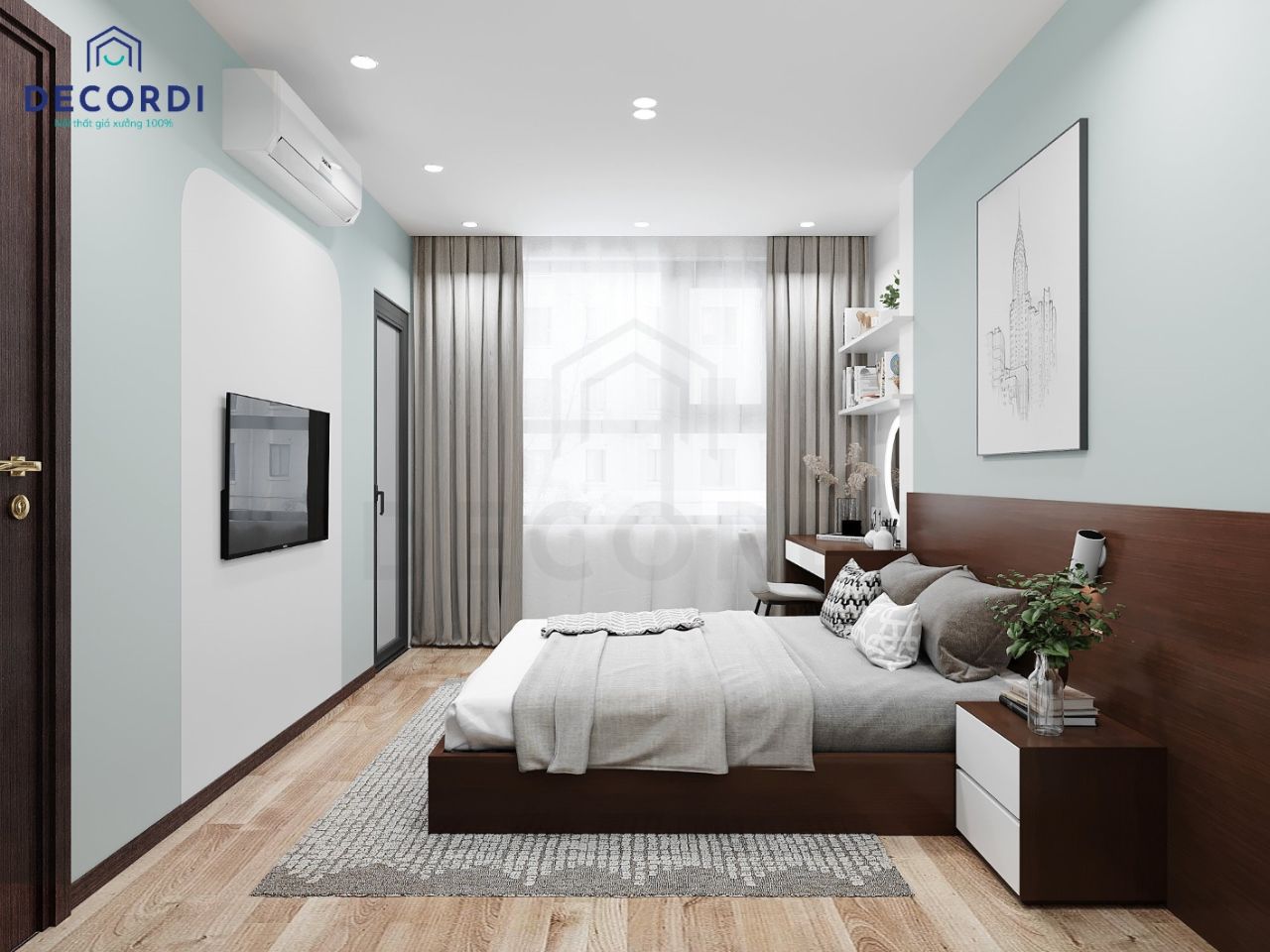 Tối ưu ánh sáng tự nhiên phòng ngủ nhờ hệ thống rèm 2 lớp
