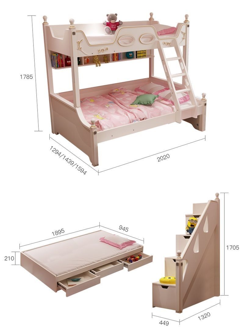 Chú ý lựa chọn kích thước giường tầng phù hợp với lứa tuổi của bé để đảm bảo an toàn khi sử dụng
