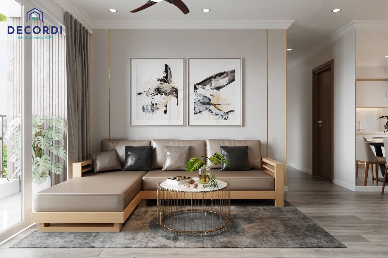 Mẫu thiết kế nội thất căn hộ chung cư 70m2 đẹp tại Long Biên - Hà Nội- H  Design