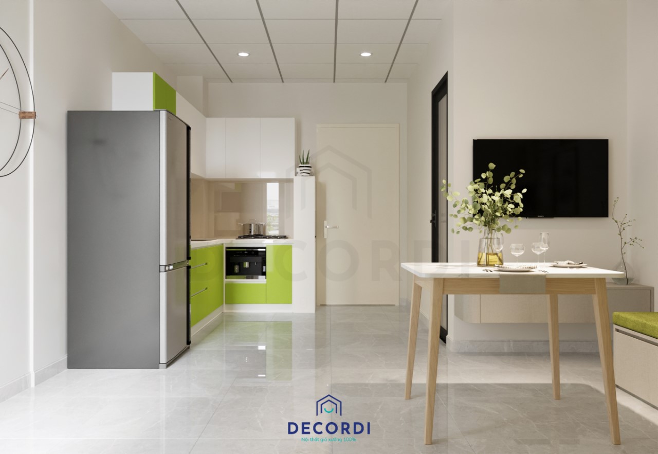 Tối ưu ánh sáng tự nhiên cũng là ưu điểm nổi bật của kiểu thiết kế nội thất phòng khách liền bếp
