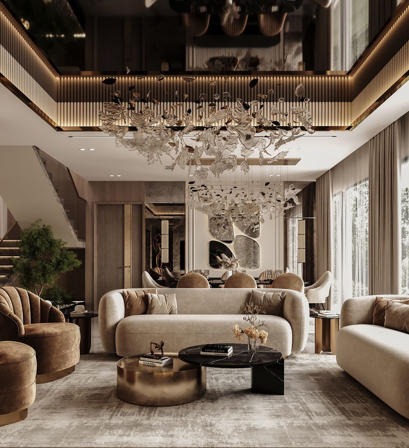 Phong cách nội thất luxury phô diễn sự đẳng cấp không gian thông qua vật liệu sử dụng