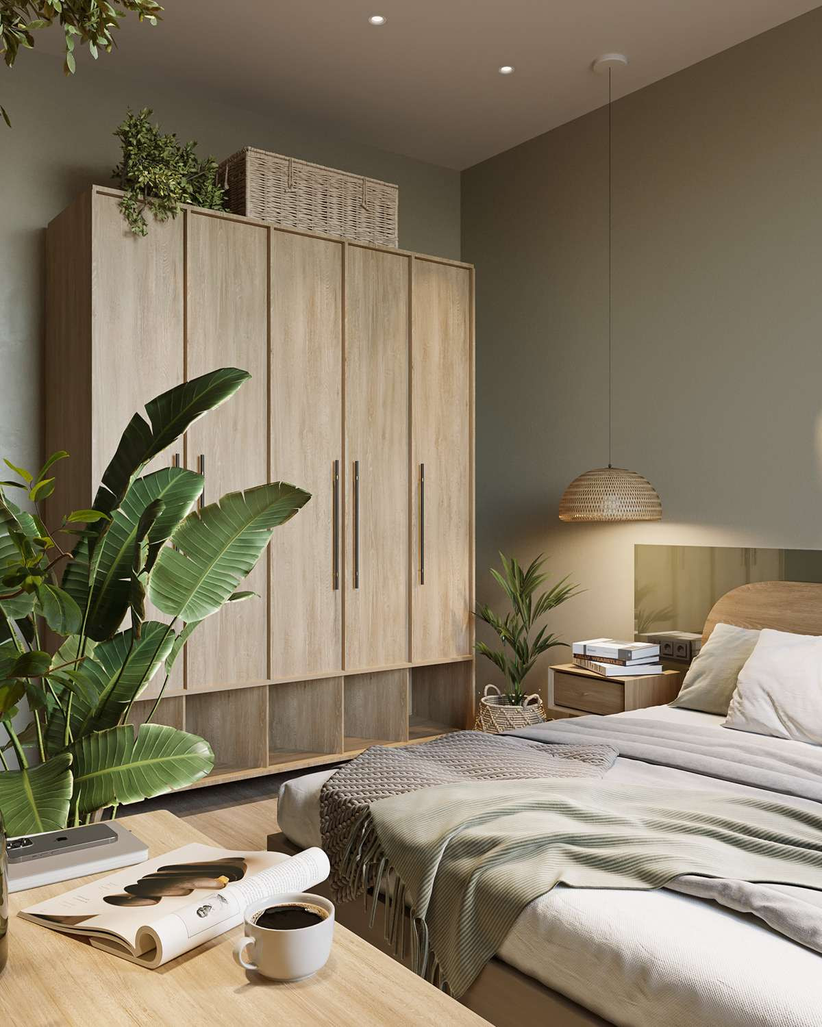 Thiết kế nội thất phòng ngủ theo phong cách Eco: xanh - sạch - mát 