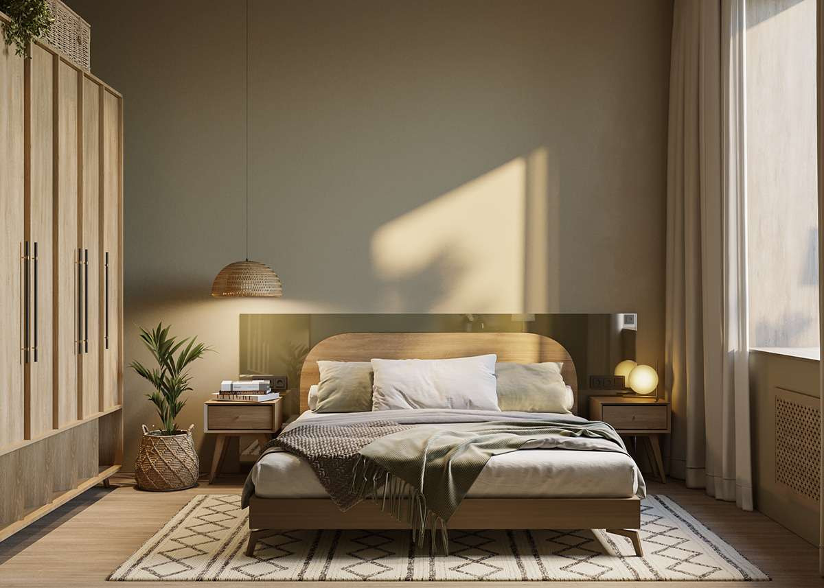 Sử dụng nội thất tối giản cho phòng ngủ phong cách Eco 