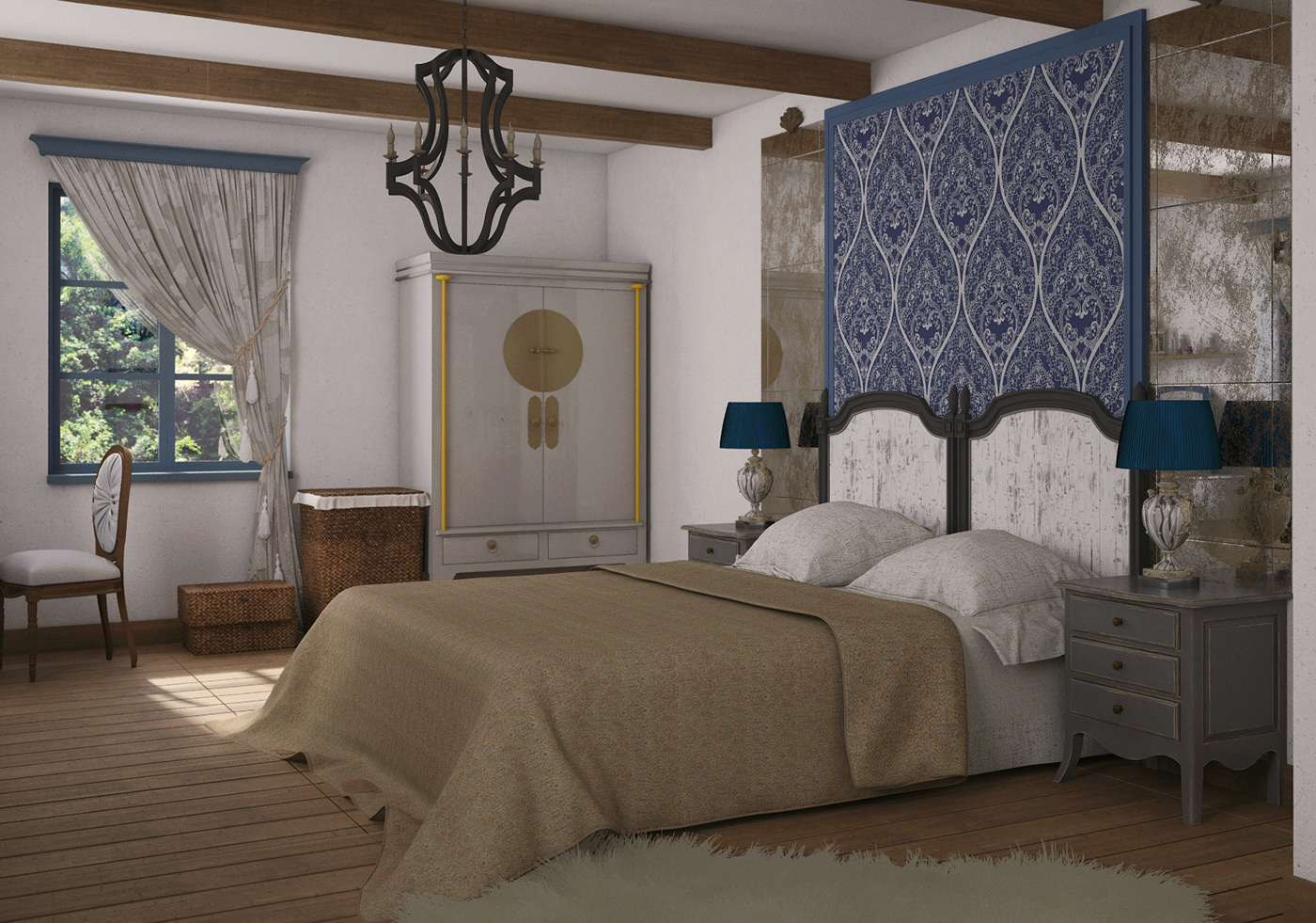 Phòng ngủ phong cách Retro vừa toát lên vẻ cổ điển vừa thể hiện được sự tân tiến