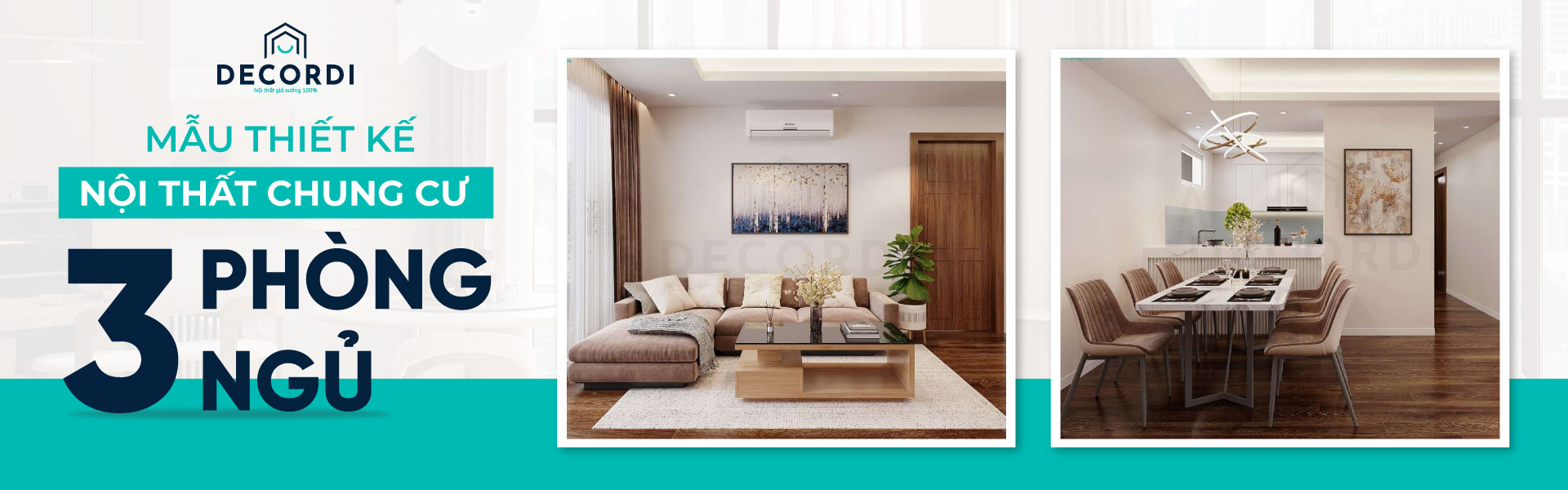 Thiết kế nội thất chung cư 3 phòng ngủ